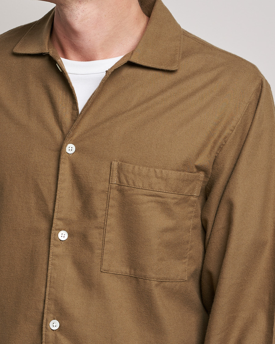 Herren | Schlafanzüge & Bademäntel | Tekla | Flannel Pyjama Shirt Moss