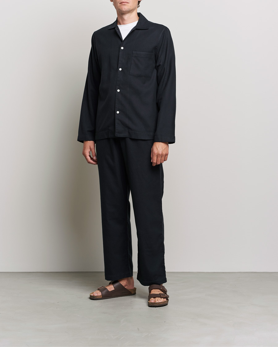 Herren | Schlafanzüge & Bademäntel | Tekla | Flannel Pyjama Pants Lucid Black