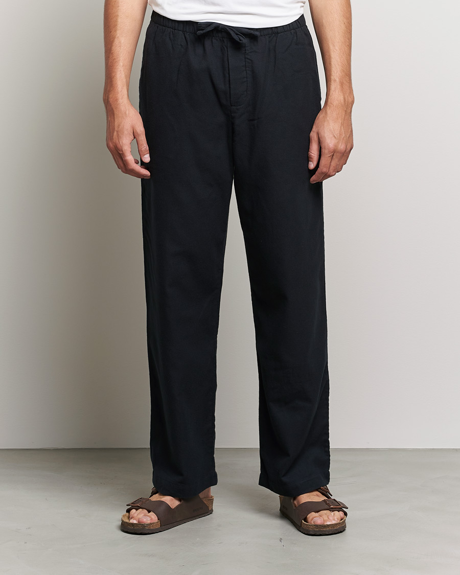 Herren | Schlafanzüge & Bademäntel | Tekla | Flannel Pyjama Pants Lucid Black