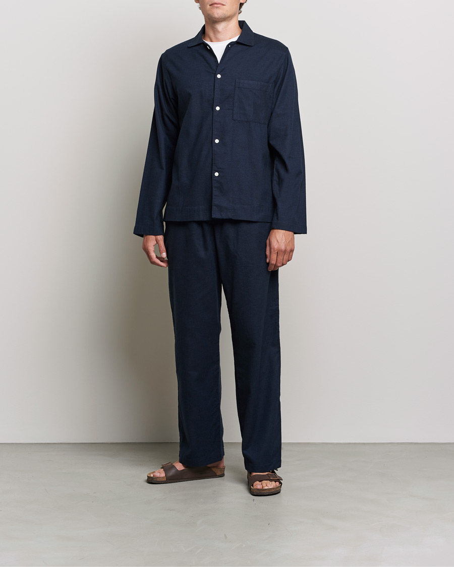 Herren | Schlafanzüge & Bademäntel | Tekla | Flannel Pyjama Pants Midnight Blue