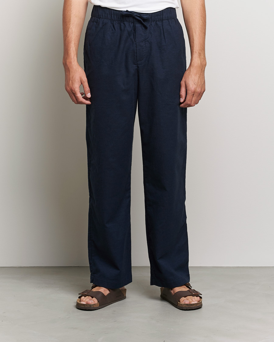 Herren | Schlafanzüge & Bademäntel | Tekla | Flannel Pyjama Pants Midnight Blue
