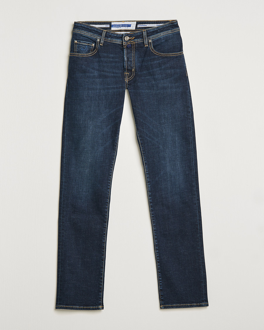 Herren | Jeans | Jacob Cohën | Nick Slim Fit Organic Cotton Jeans Mid Blue