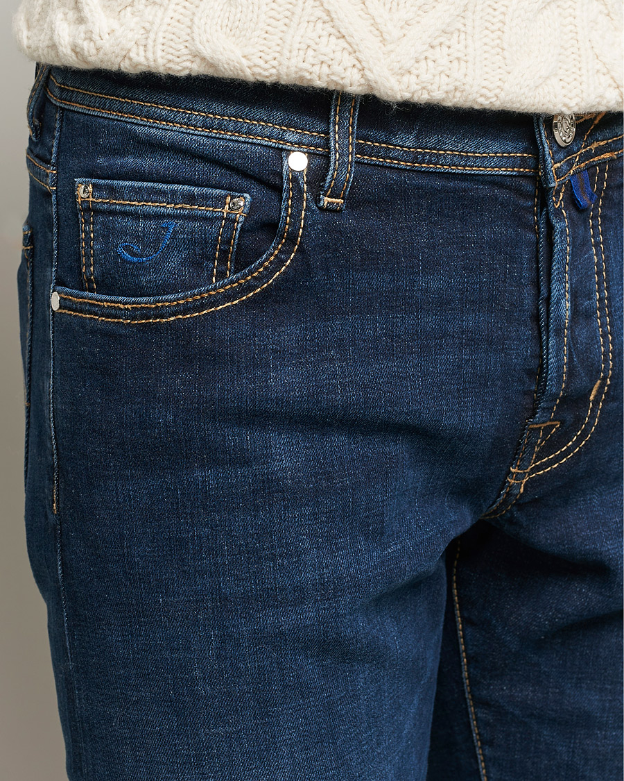 Herren | Jeans | Jacob Cohën | Nick Slim Fit Organic Cotton Jeans Mid Blue