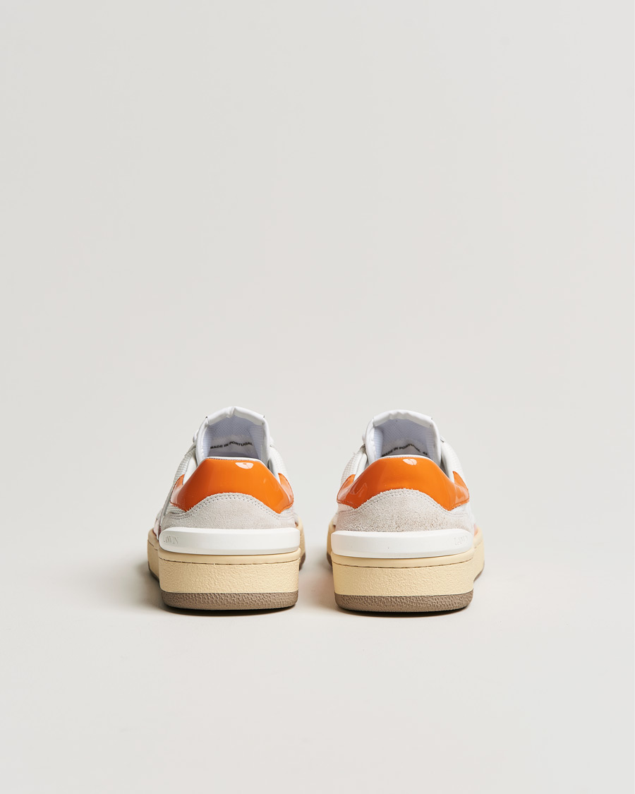 Herren | Lanvin Clay Low Top Sneakers White/Orange | Lanvin | Clay Low Top Sneakers White/Orange