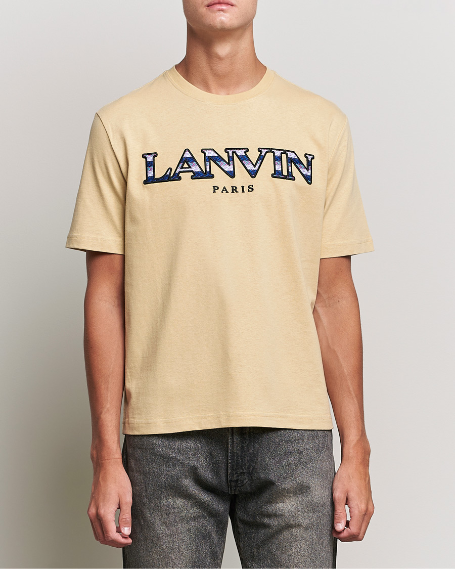 Herren | T-Shirts | Lanvin | Curb Logo T-Shirt Beige