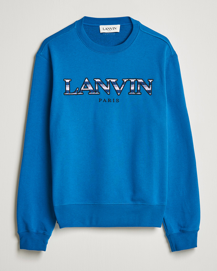 Herren | Pullover | Lanvin | Curb Logo Sweatshirt Blue Ocean