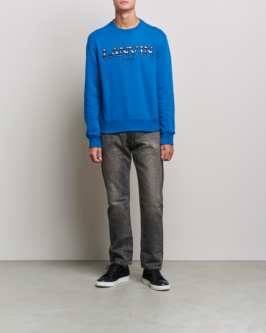 Herren | Pullover | Lanvin | Curb Logo Sweatshirt Blue Ocean