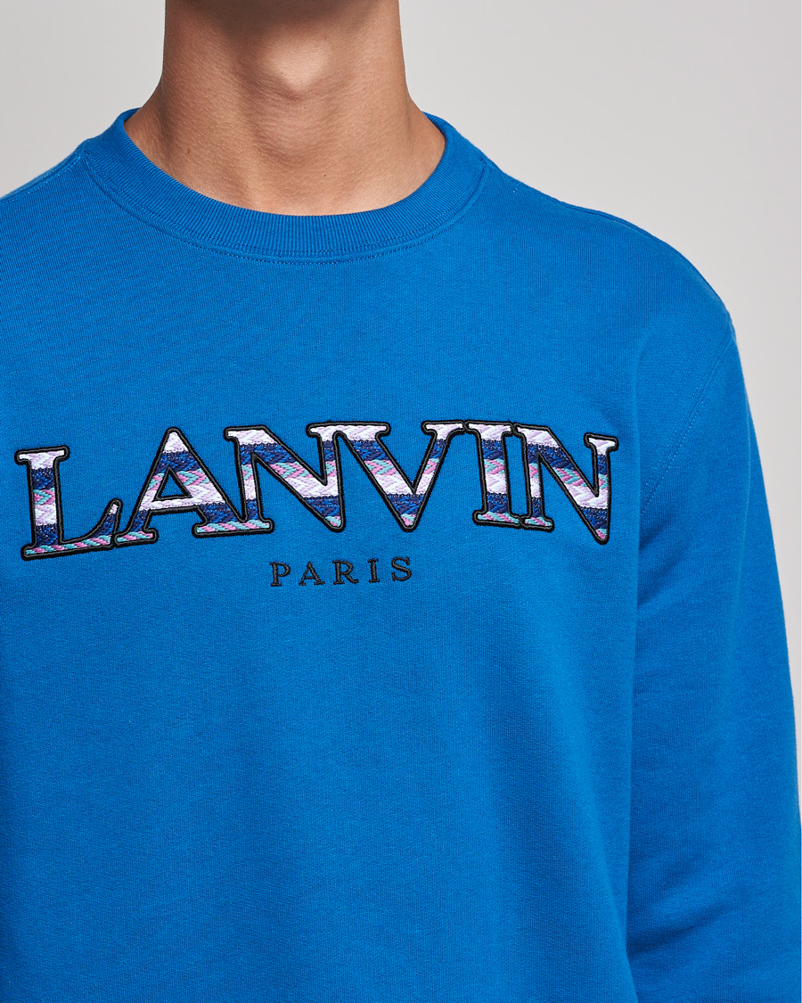 Herren | Pullover | Lanvin | Curb Logo Sweatshirt Blue Ocean