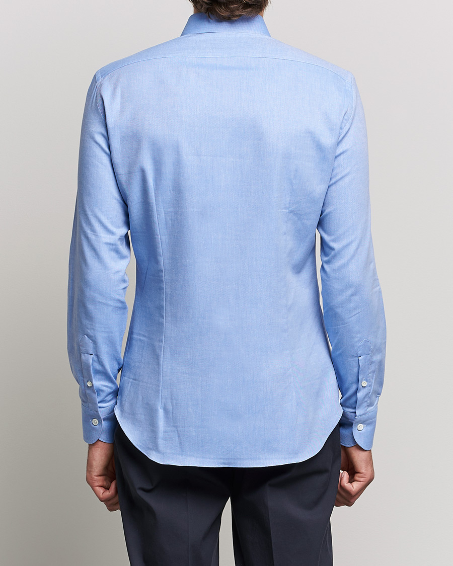 Herren | Hemden | Mazzarelli | Soft Twill Cotton Shirt Light Blue