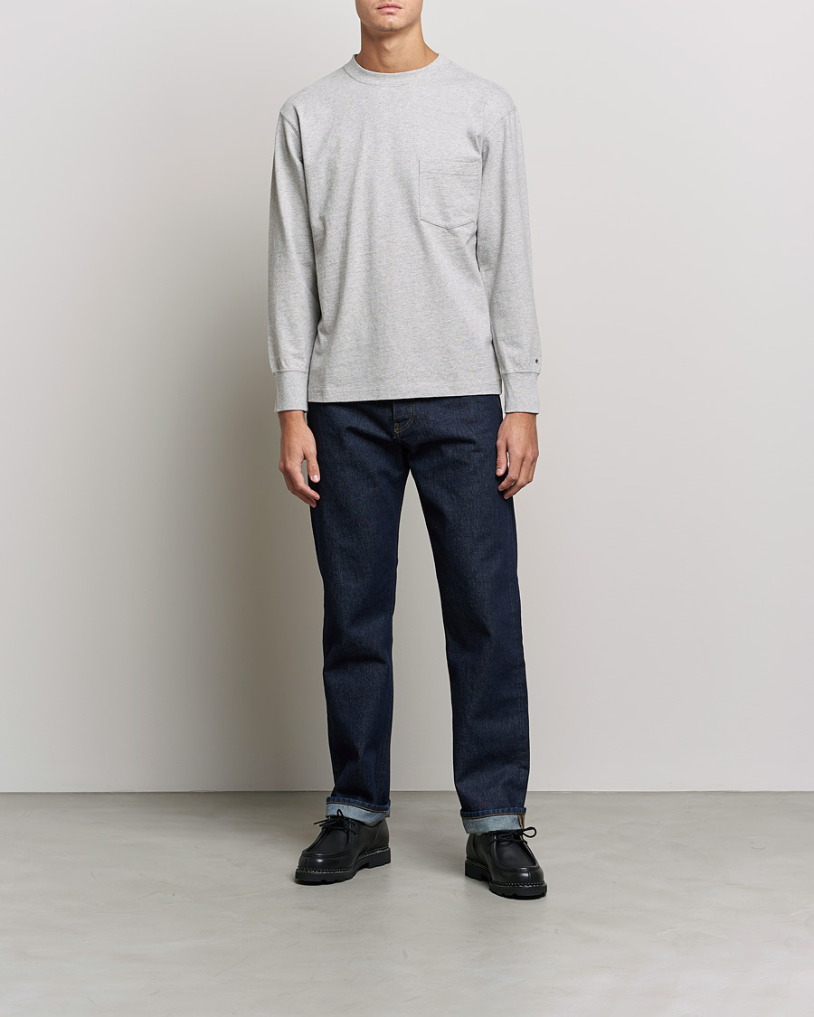 Herren | T-Shirts | Snow Peak | Recycled Cotton Heavy L/S T shirt Medium Grey