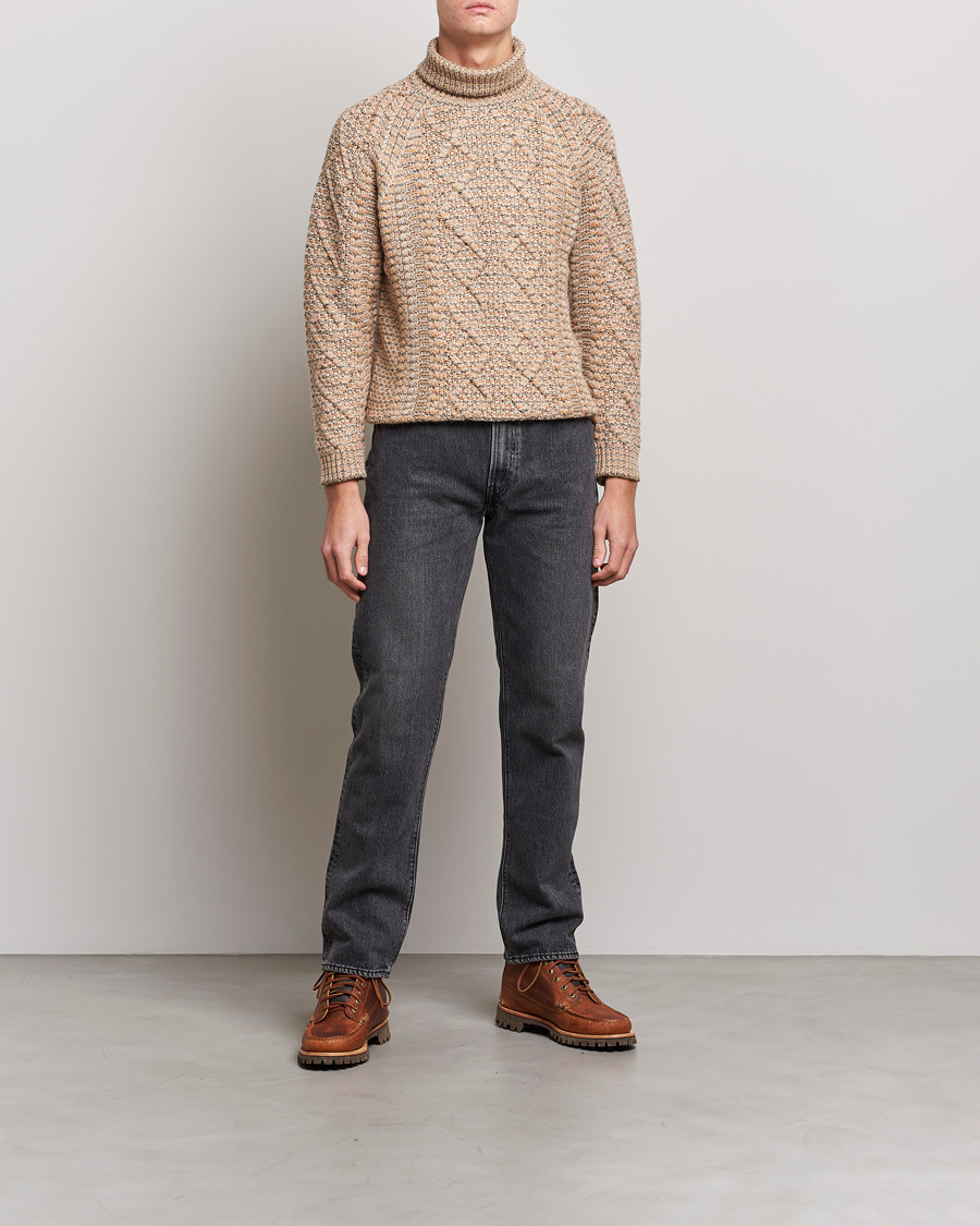 Herren | Pullover | Snow Peak | Alpaca Mix Turtleneck Ecru