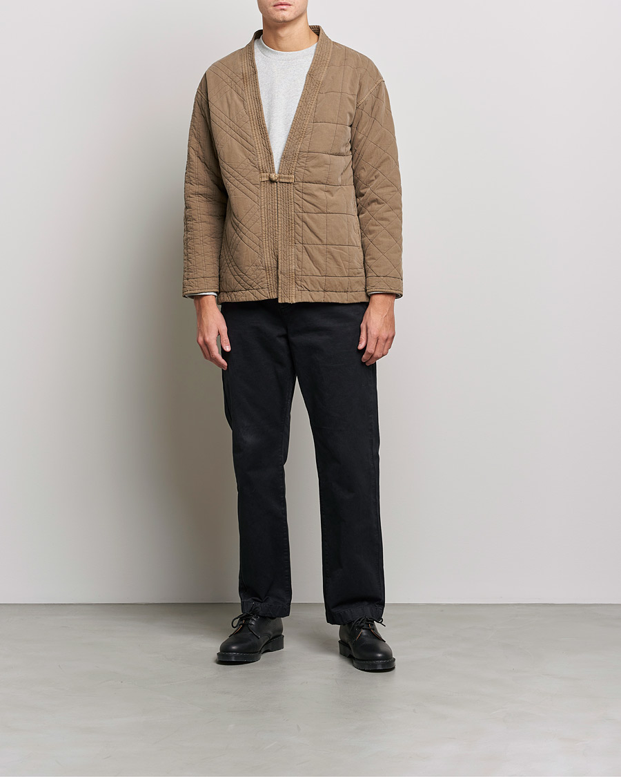 Herren | Pullover | Snow Peak | Patchwork Quilted Noragi Jacket Brown