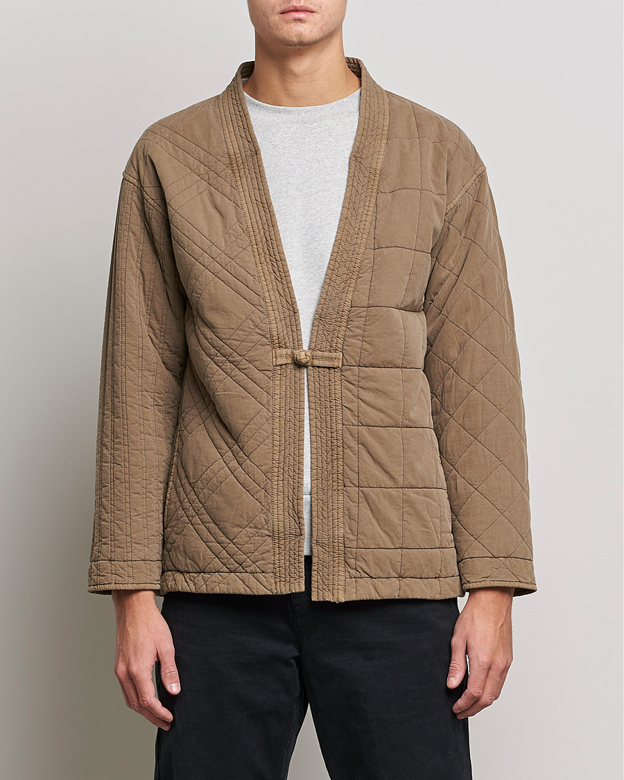 Herren | Pullover | Snow Peak | Patchwork Quilted Noragi Jacket Brown
