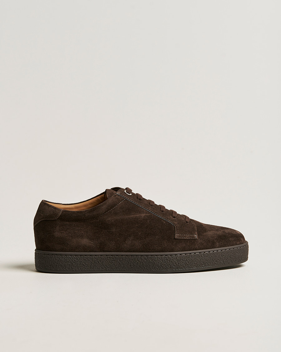 Herren | John Lobb Molton Soft Suede Sneaker Dark Brown Suede | John Lobb | Molton Soft Suede Sneaker Dark Brown Suede
