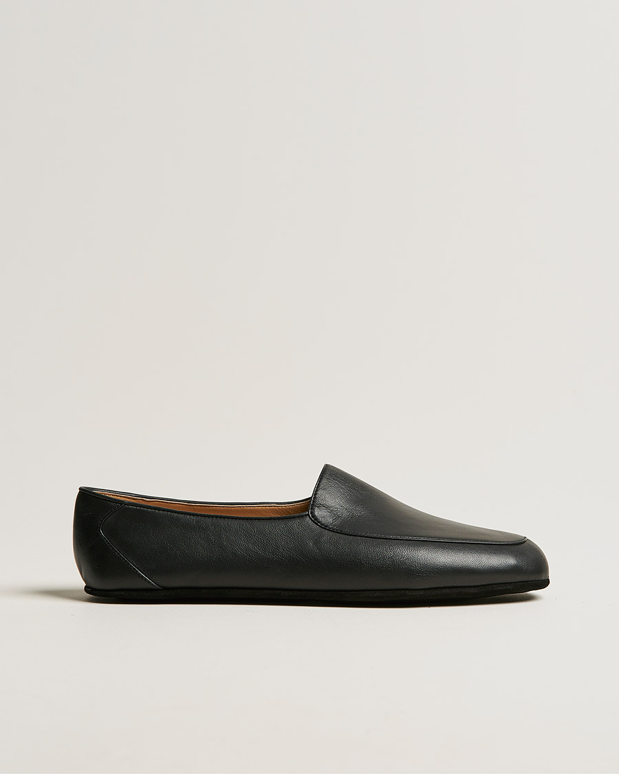 Herren | John Lobb Hampton Travel Slipper Black Lamb Leather | John Lobb | Hampton Travel Slipper Black Lamb Leather