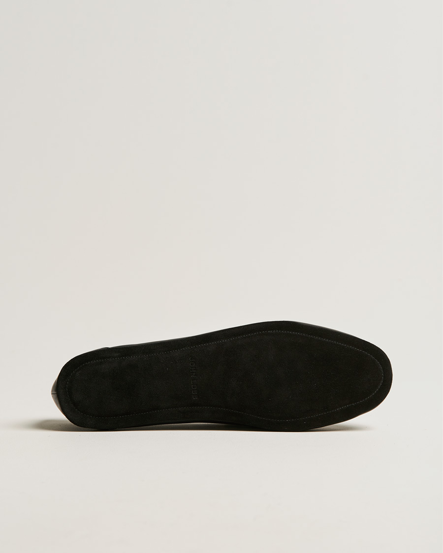 Herren | John Lobb Hampton Travel Slipper Black Lamb Leather | John Lobb | Hampton Travel Slipper Black Lamb Leather