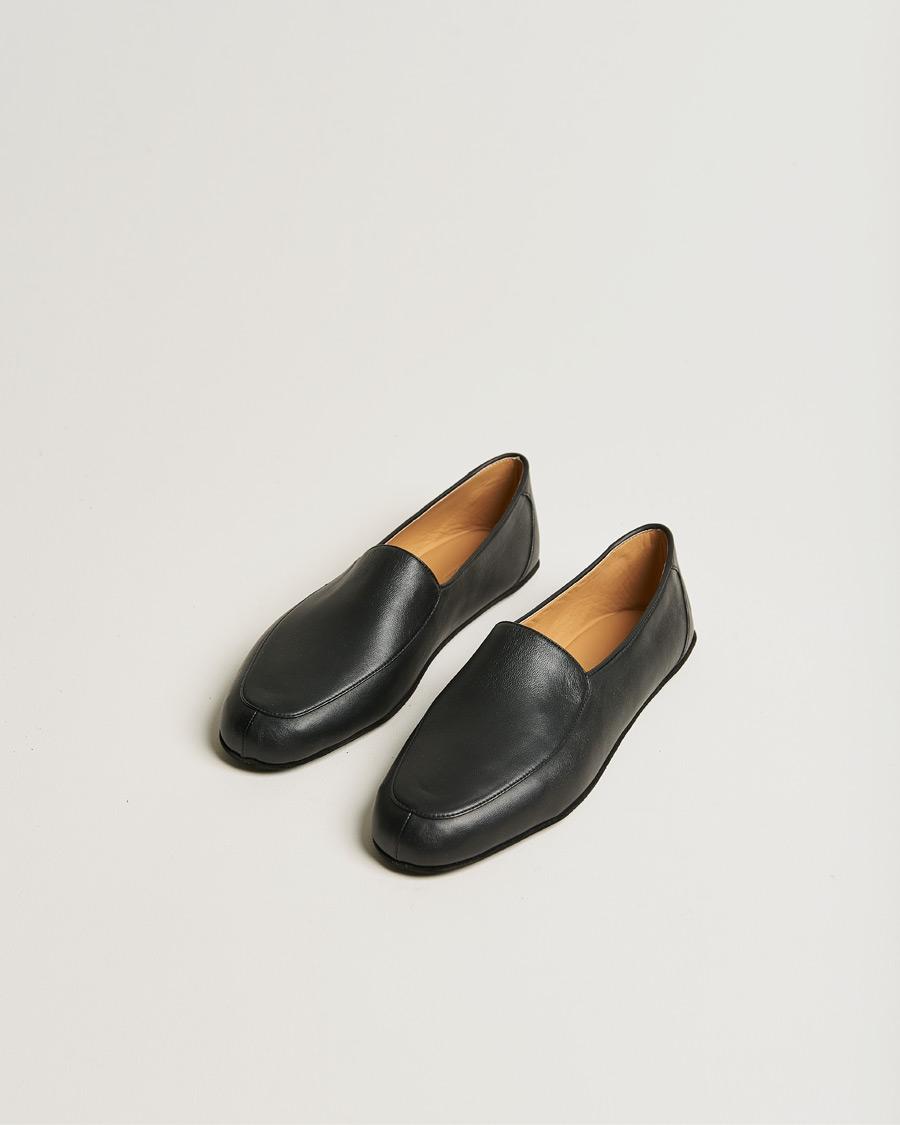 Herren | John Lobb Hampton Travel Slipper Black Lamb Leather | John Lobb | Hampton Travel Slipper Black Lamb Leather