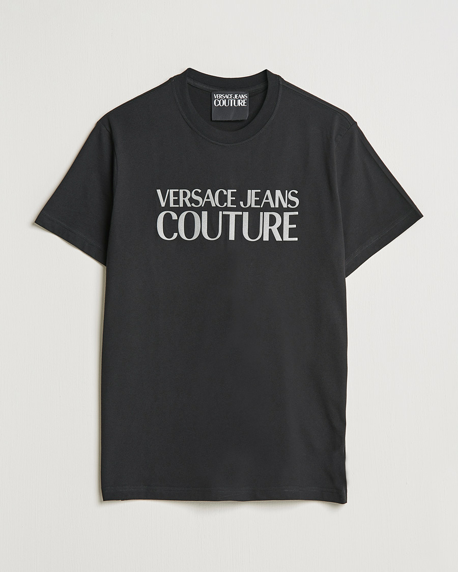 Herren | T-Shirts | Versace Jeans Couture | Logo T-Shirt Black/Silver