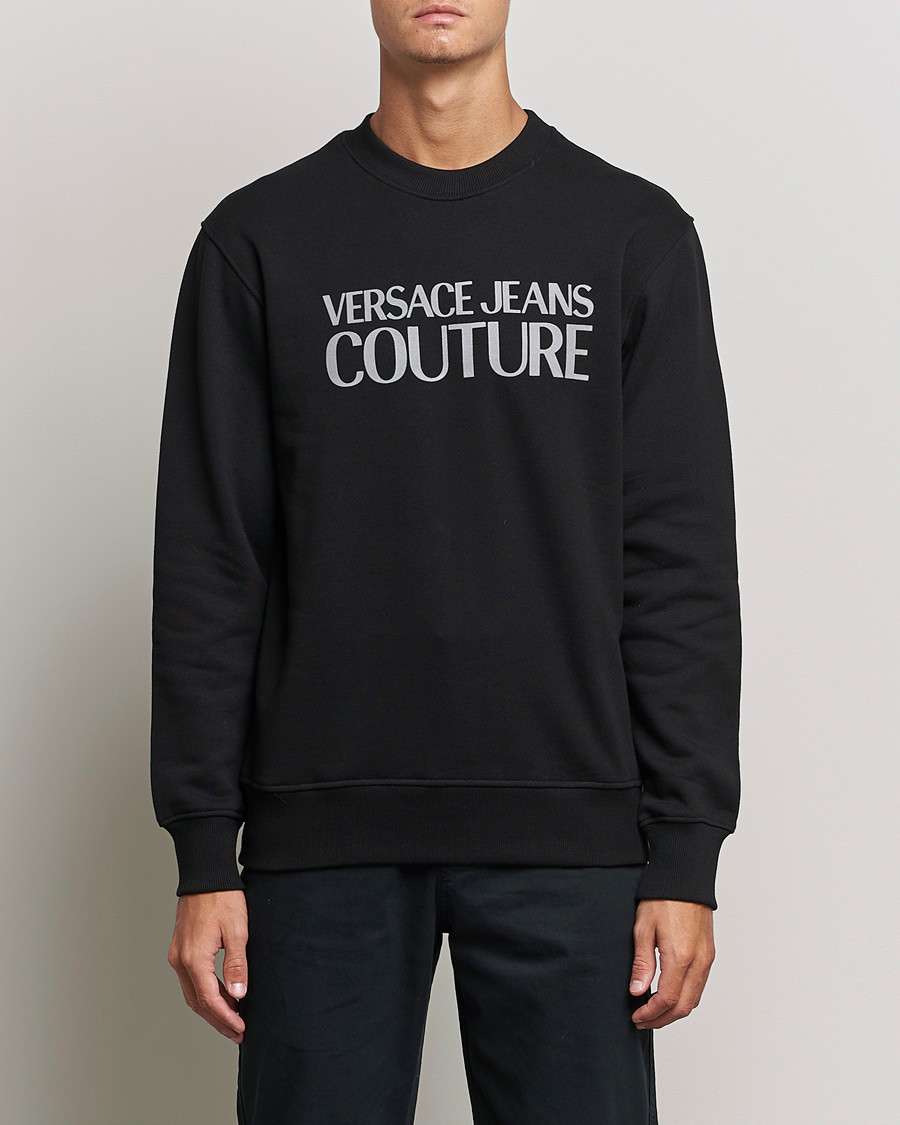 Herren | Pullover | Versace Jeans Couture | Logo Sweatshirt Black/Silver