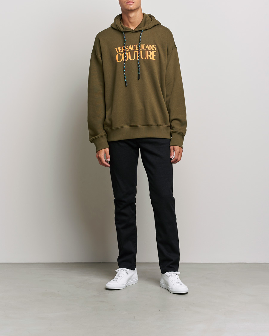 Herren | Pullover | Versace Jeans Couture | Logo Fluo Hoodie Army