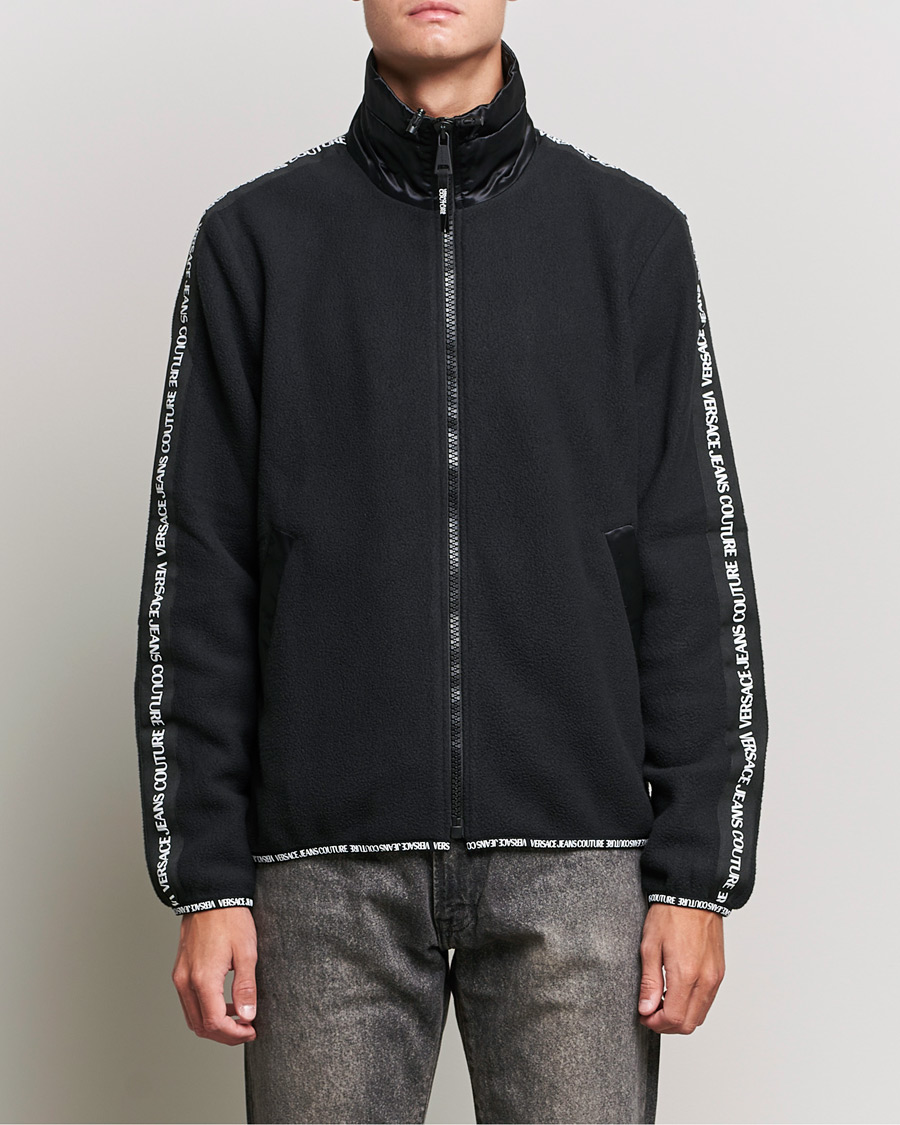 Herren | Pullover | Versace Jeans Couture | Tape Logo Full Zip Black