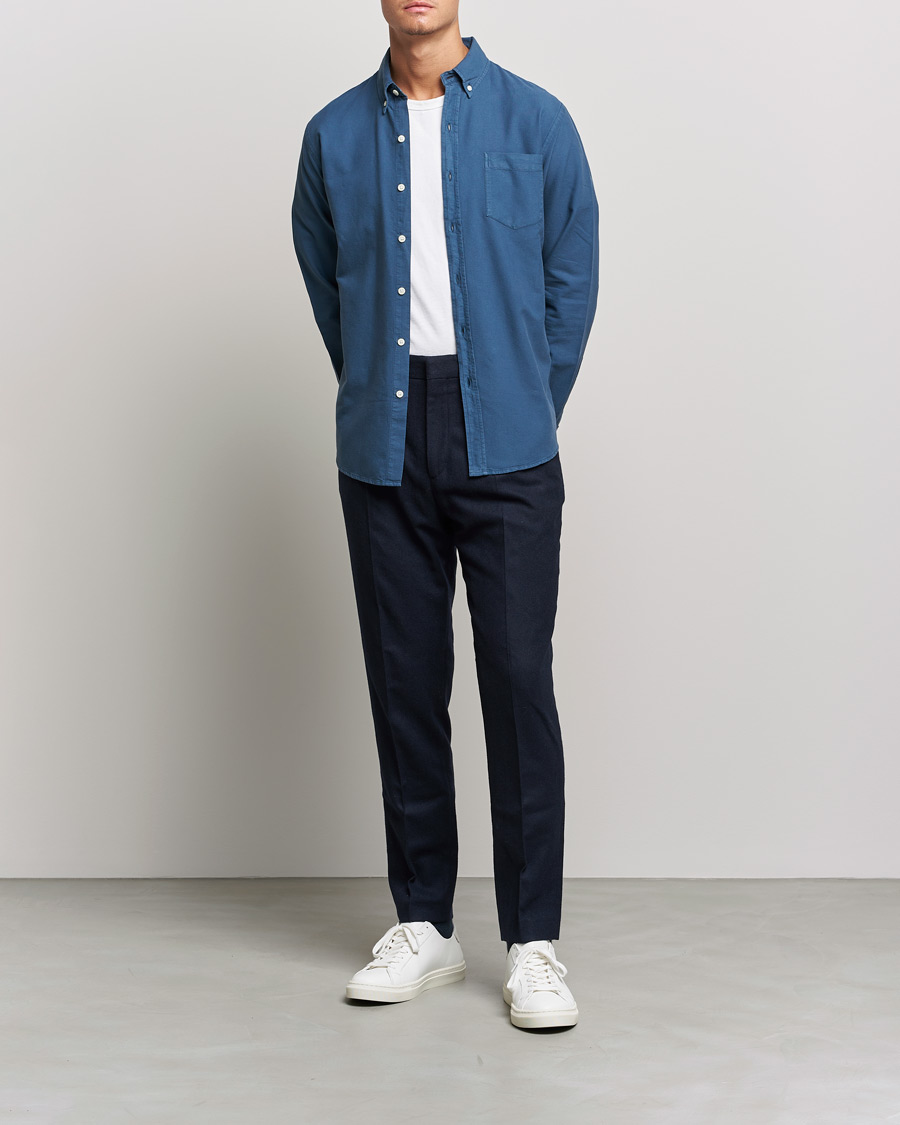 Herren | Hemden | Colorful Standard | Classic Organic Oxford Button Down Shirt Petrol Blue