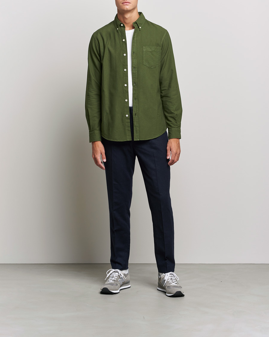 Herren | Hemden | Colorful Standard | Classic Organic Oxford Button Down Shirt Seaweed Green
