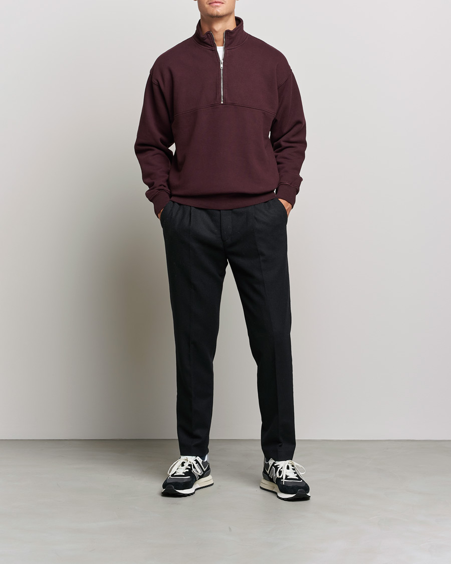 Herren | Pullover | Colorful Standard | Classic Organic Half-Zip Oxblood Red