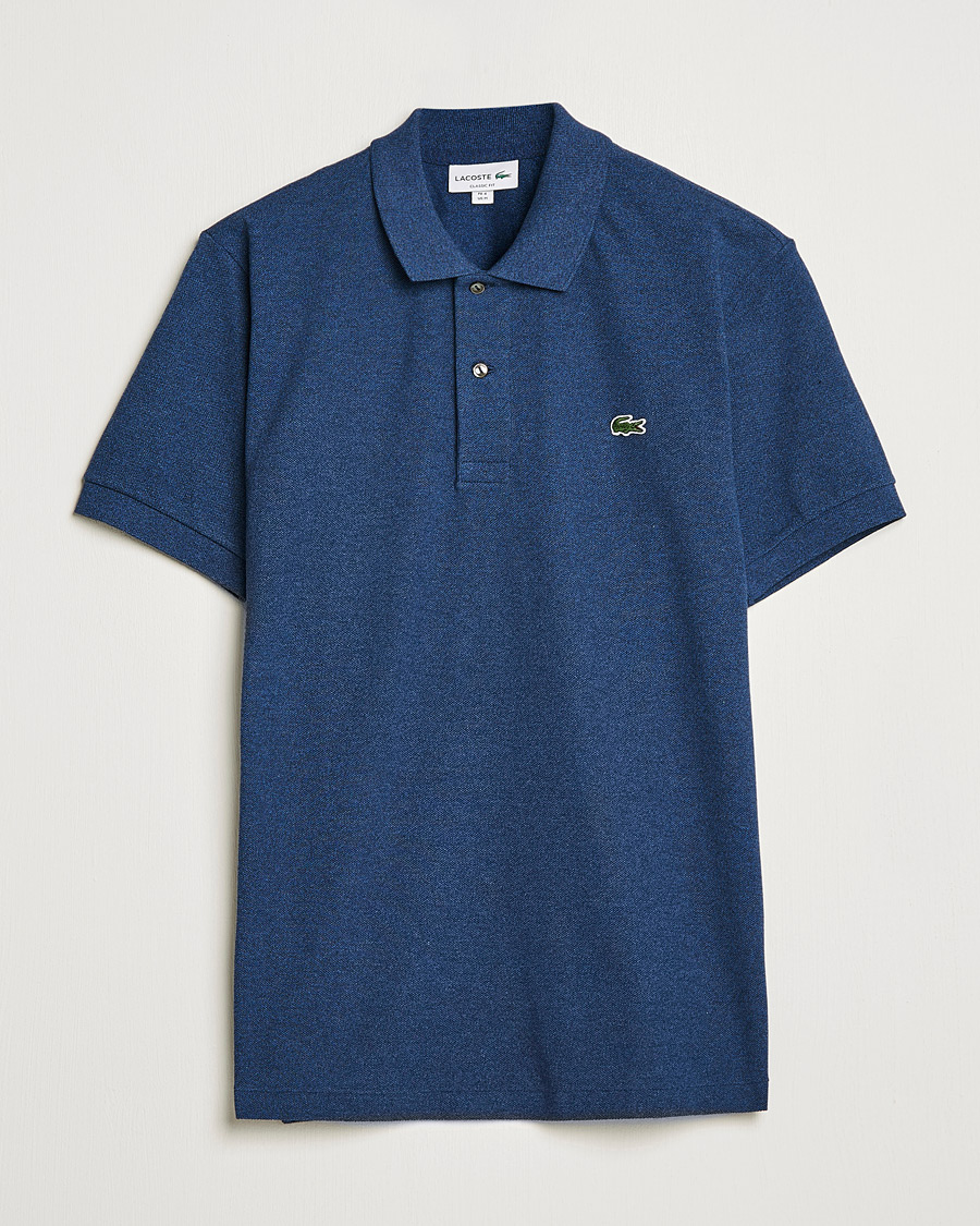 Herren | Poloshirts | Lacoste | Original Polo Melange Piké Dark Indigo Blue