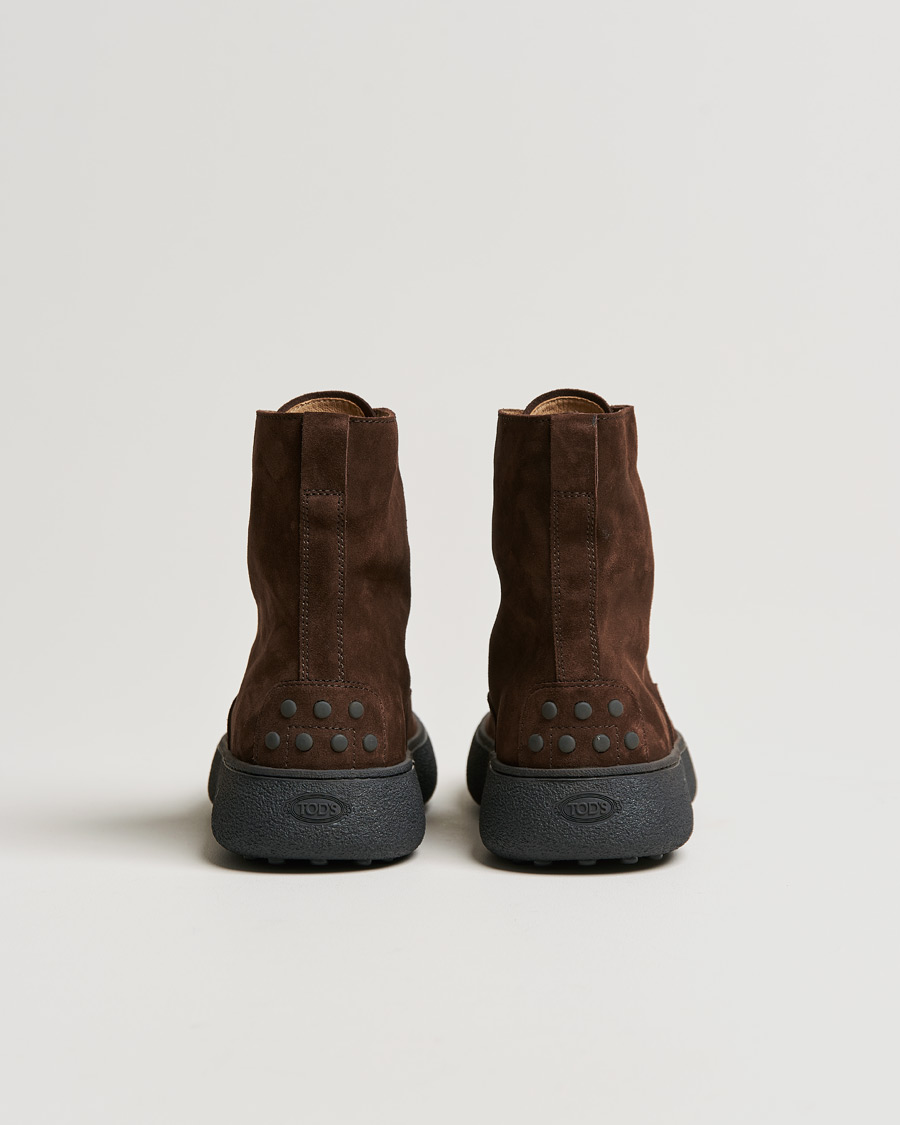 Herren | Tod's Gommino Winter Boots Dark Brown Suede | Tod's | Gommino Winter Boots Dark Brown Suede