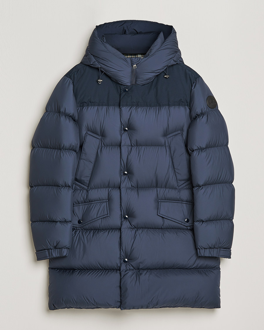 Herren | Jacken | Woolrich | Microfiber Sierra Padded Parka Melton Blue