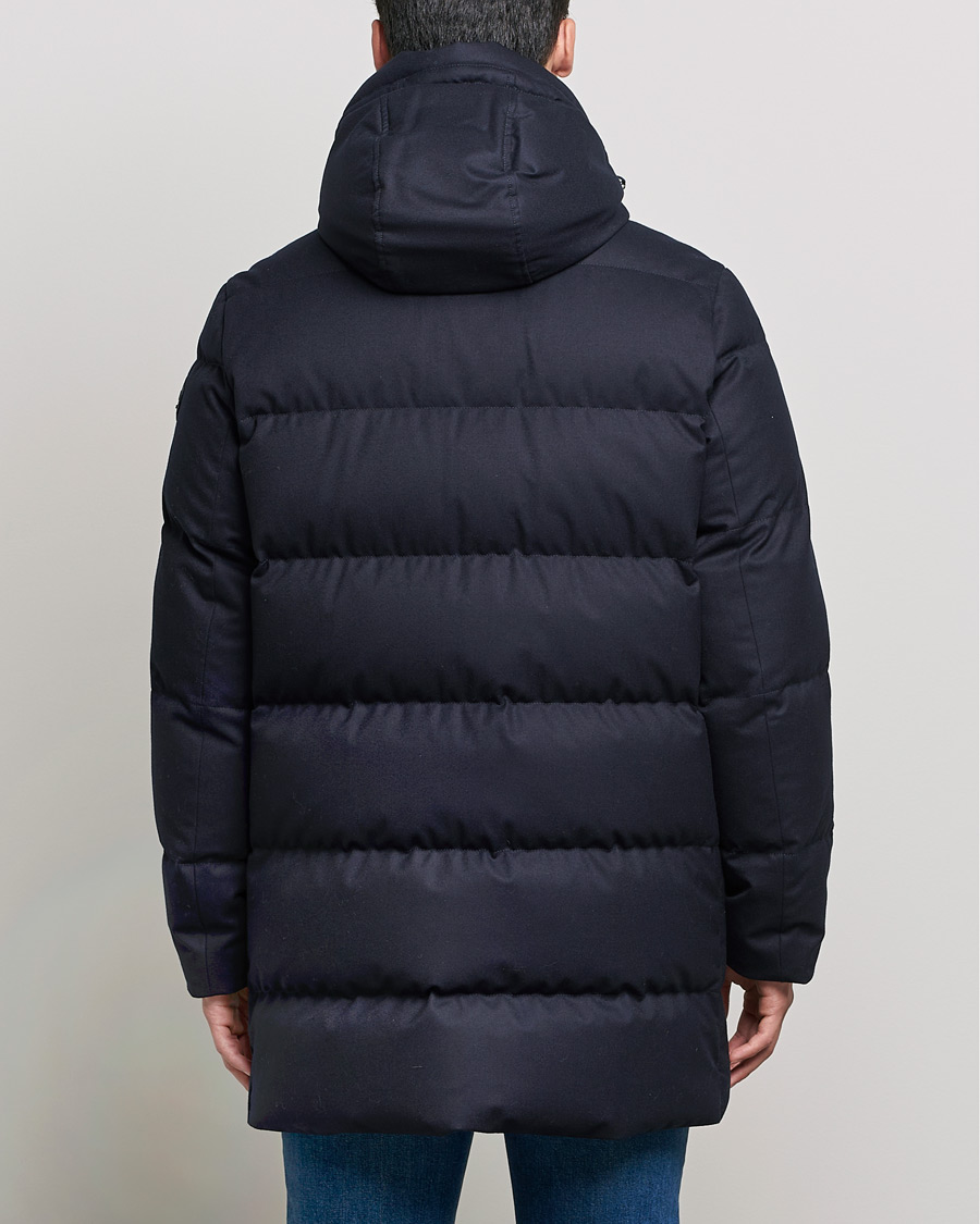 Herren | Jacken | Woolrich | Luxe Long Parka Melton Blue