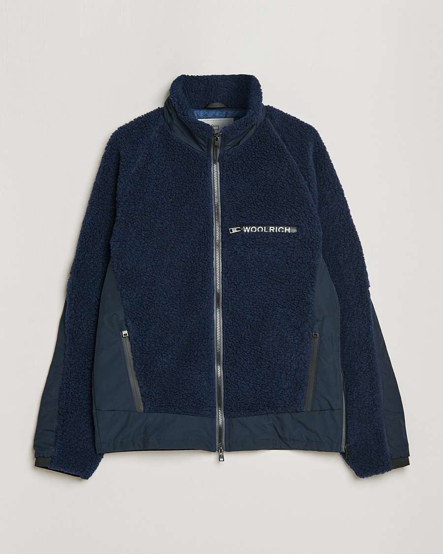 Herren | Jacken | Woolrich | Sherpa Hybrid Jacket Melton Blue