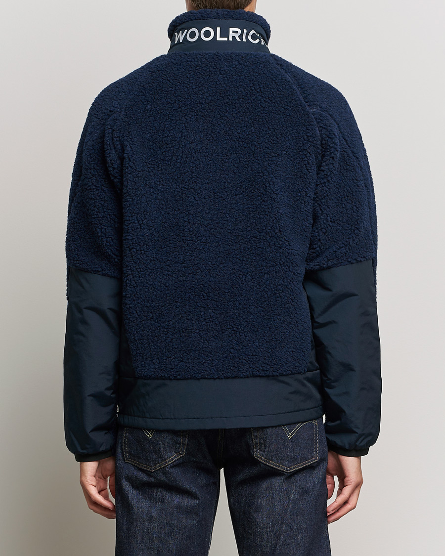Herren | Jacken | Woolrich | Sherpa Hybrid Jacket Melton Blue