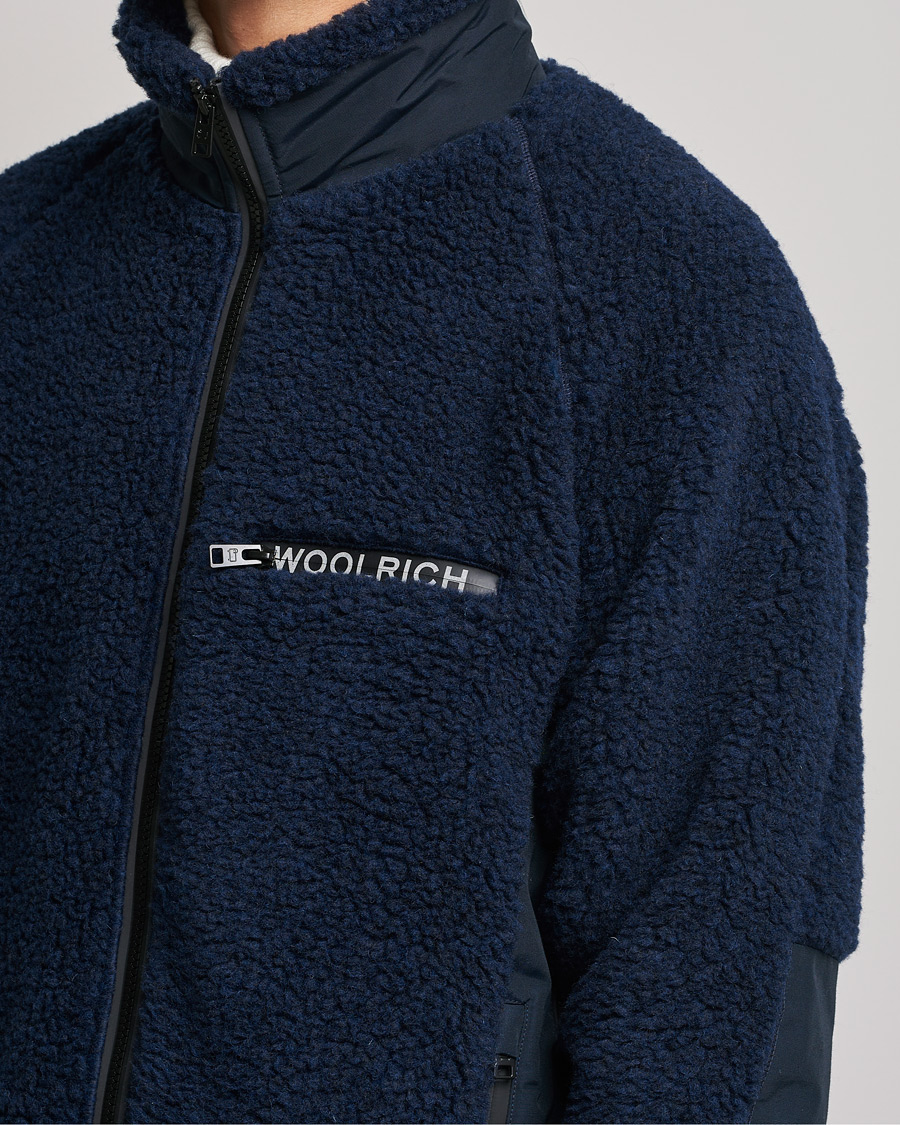 Herren | Jacken | Woolrich | Sherpa Hybrid Jacket Melton Blue