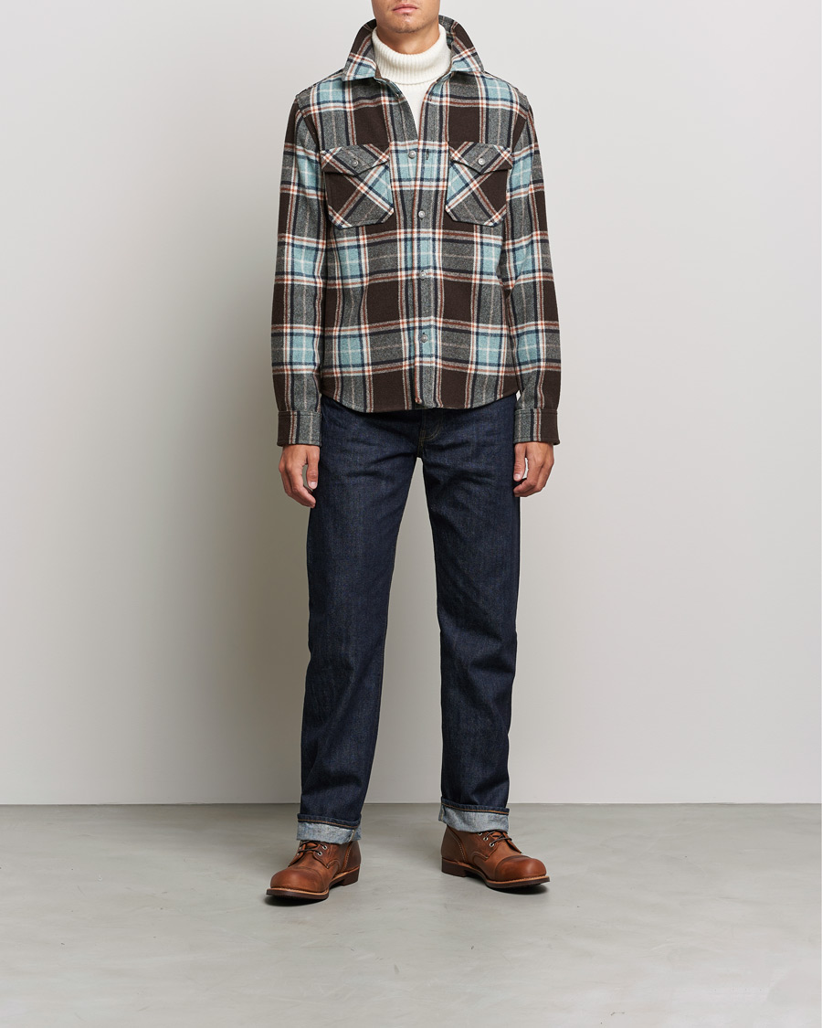 Herren | Hemden | Woolrich | Alaskan Melton Wool Overshirt Desert Check