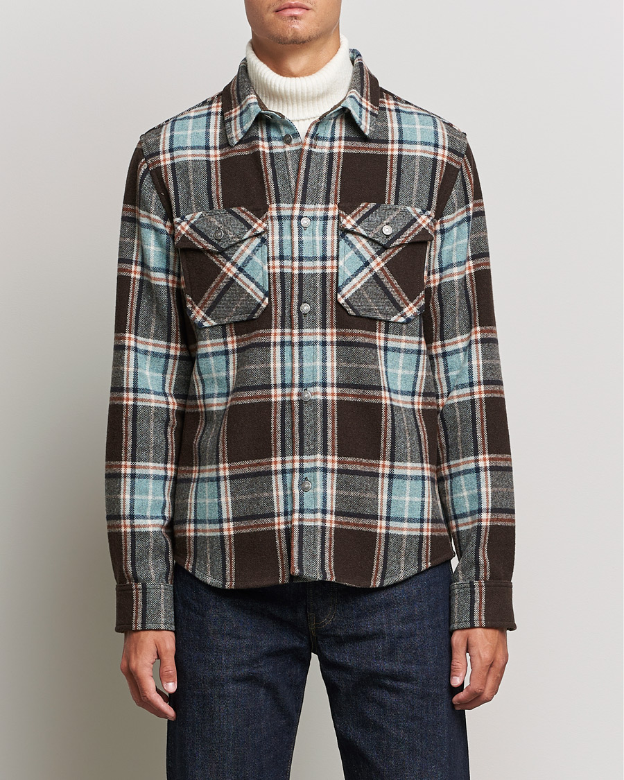 Herren | Hemden | Woolrich | Alaskan Melton Wool Overshirt Desert Check