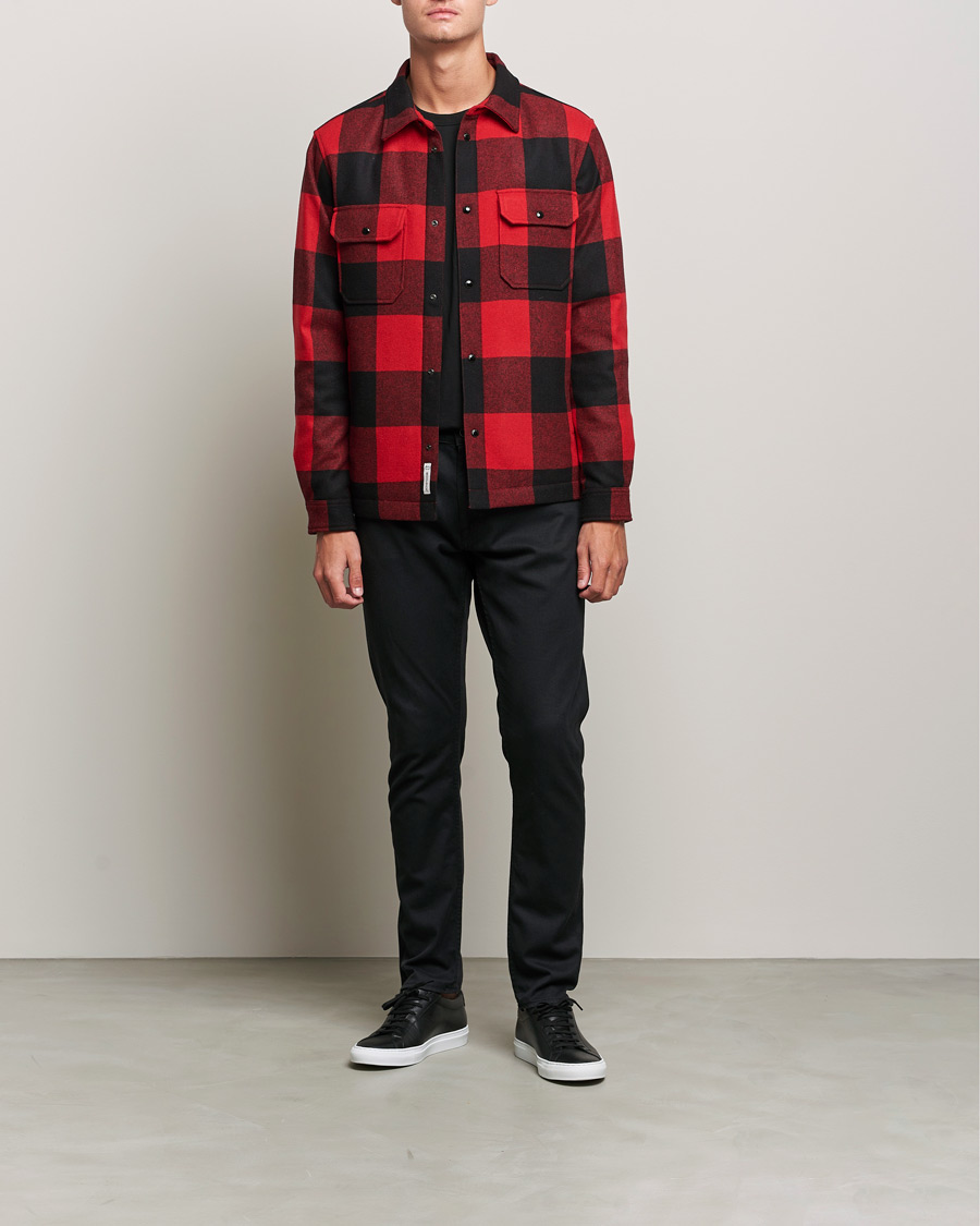 Herren | Hemden | Woolrich | Alaskan Wool Padded Overshirt Red Buffalo