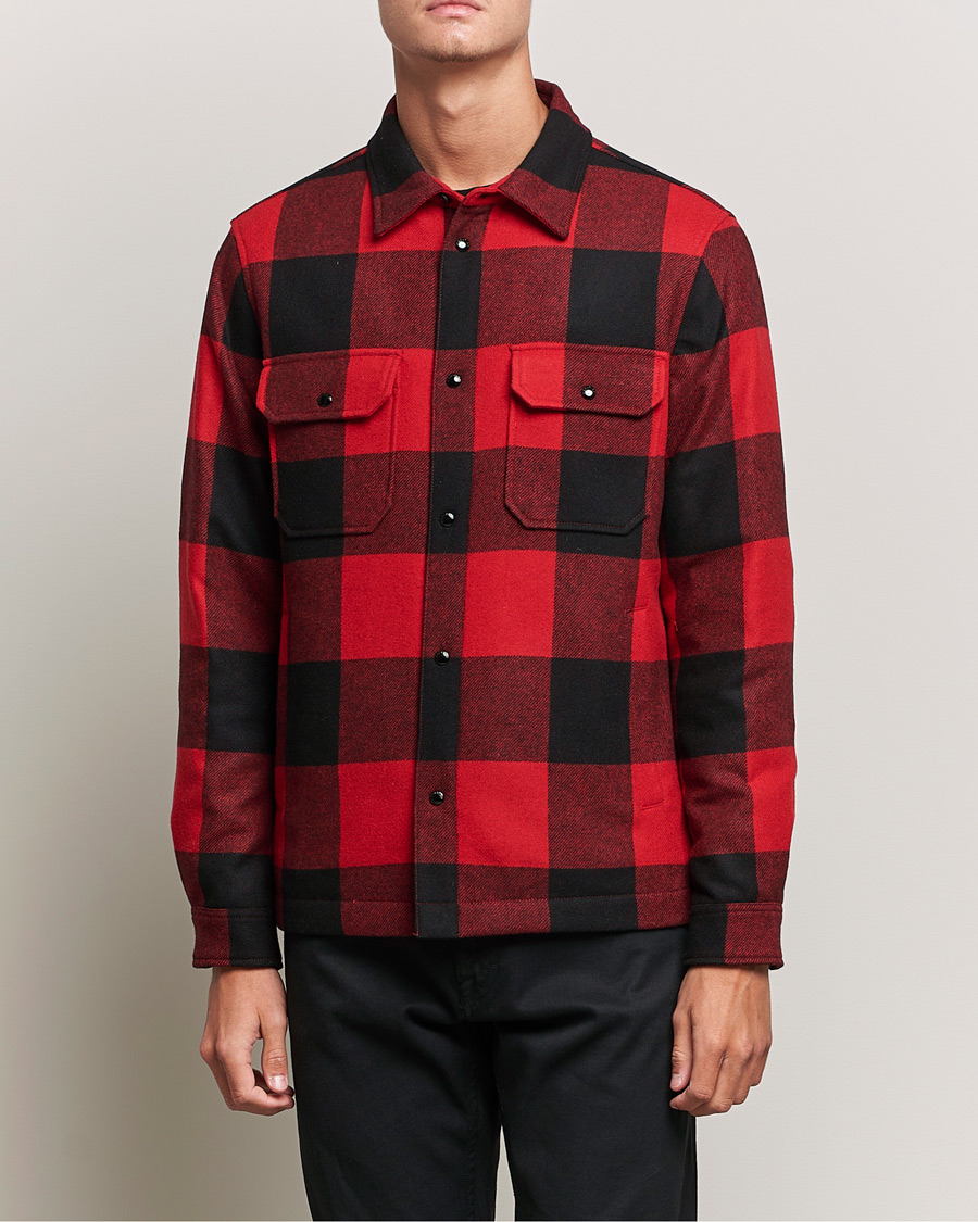 Herren | Hemden | Woolrich | Alaskan Wool Padded Overshirt Red Buffalo