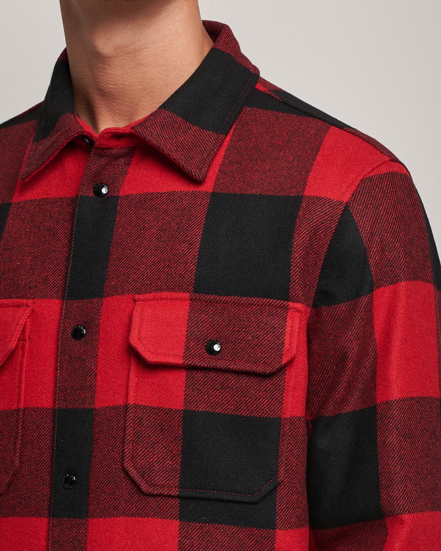 Herren | Hemden | Woolrich | Alaskan Wool Padded Overshirt Red Buffalo