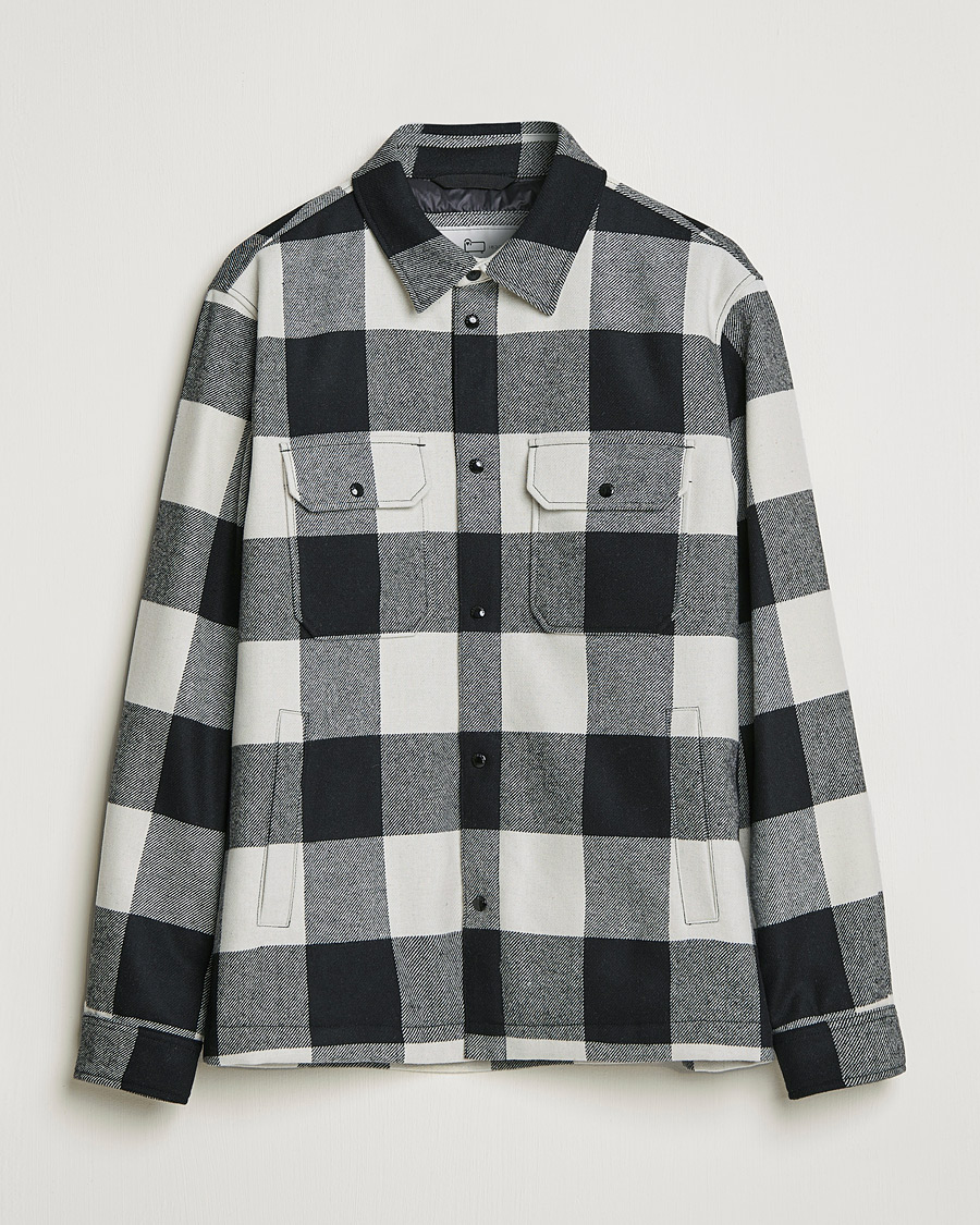 Herren | Hemden | Woolrich | Alaskan Wool Padded Overshirt White Buffalo