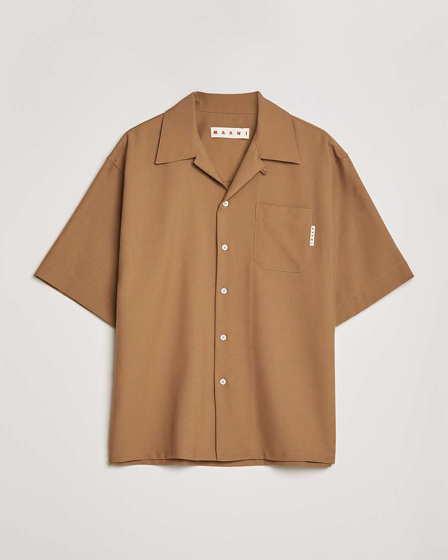 Herren | Hemden | Marni | Tropical Wool Bowling Shirt Beige