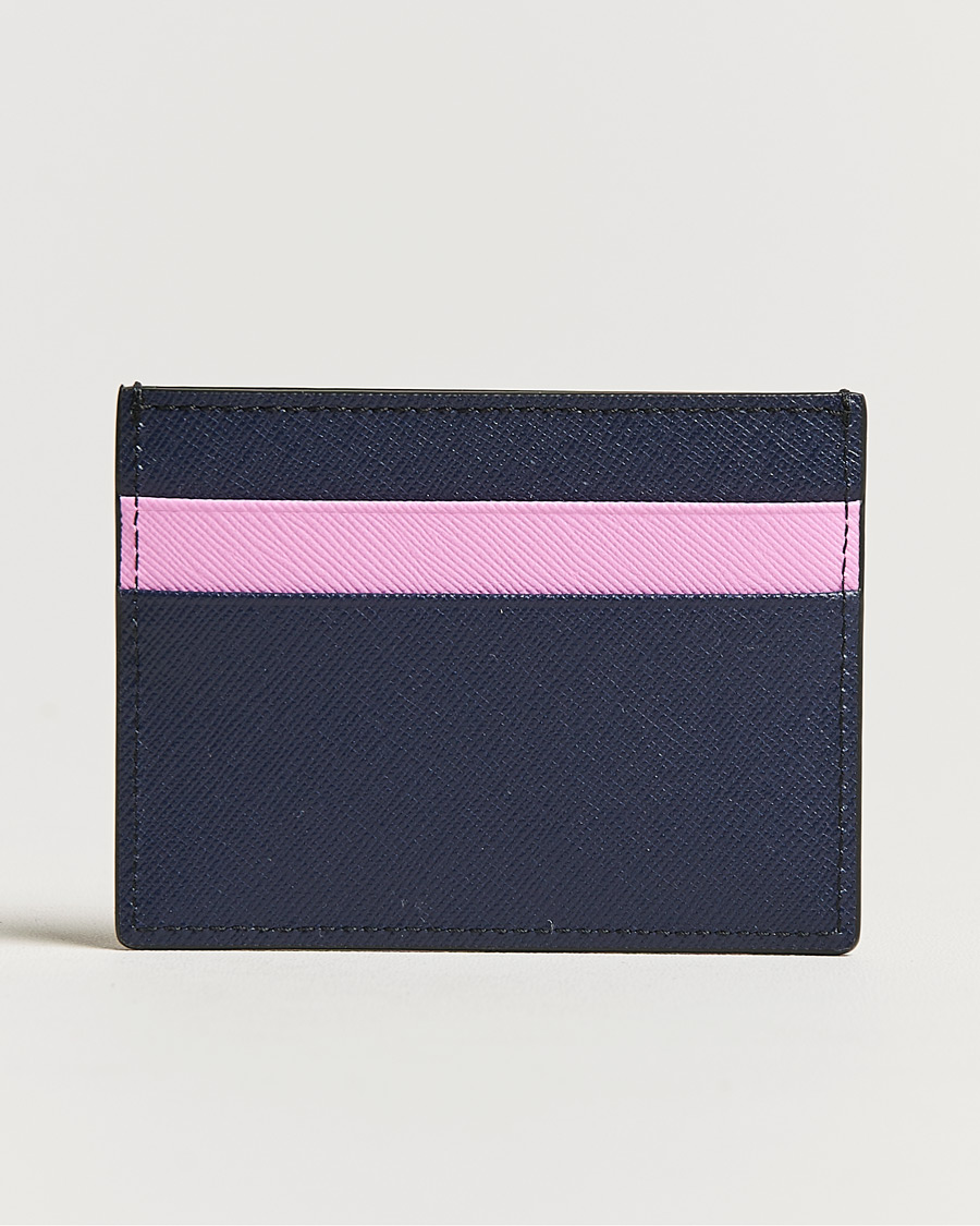 Herren | Marni Saffiano Leather Card Holder Navy | Marni | Saffiano Leather Card Holder Navy