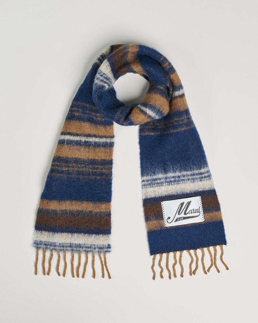 Herren | Marni Wool/Alpaca Scarf Navy/Beige | Marni | Wool/Alpaca Scarf Navy/Beige