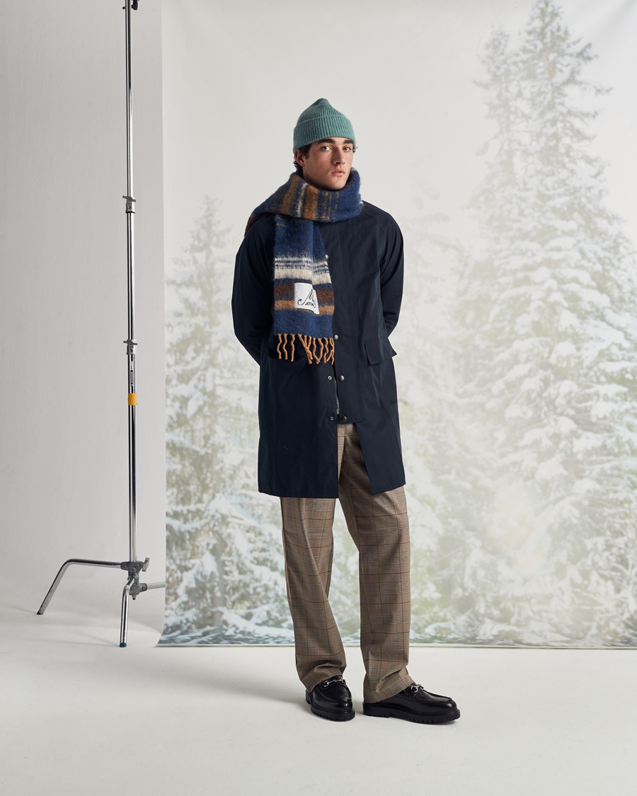 Herren | Marni Wool/Alpaca Scarf Navy/Beige | Marni | Wool/Alpaca Scarf Navy/Beige