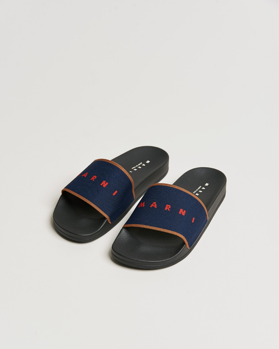 Herren | Marni Knit Slides Navy | Marni | Knit Slides Navy