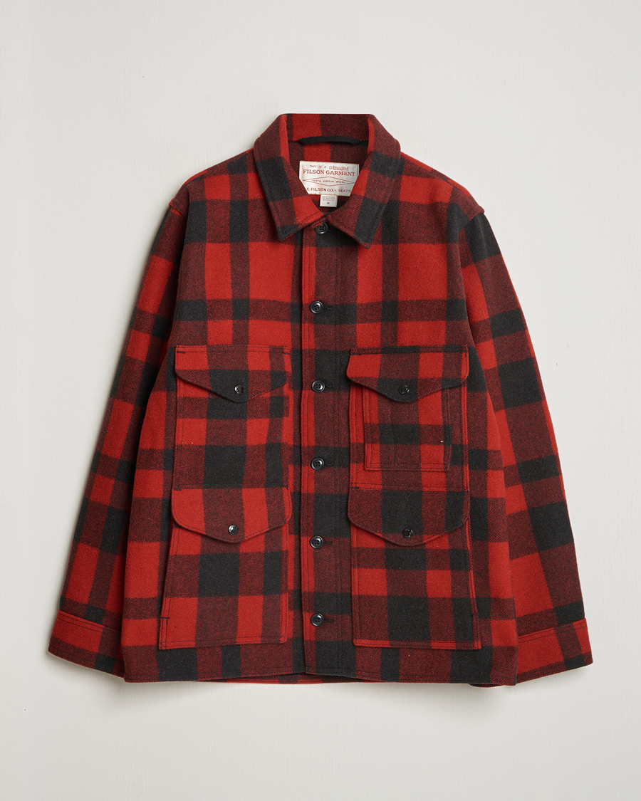 Herren | Jacken | Filson | Mackinaw Wool Cruiser Red/Black Plaid