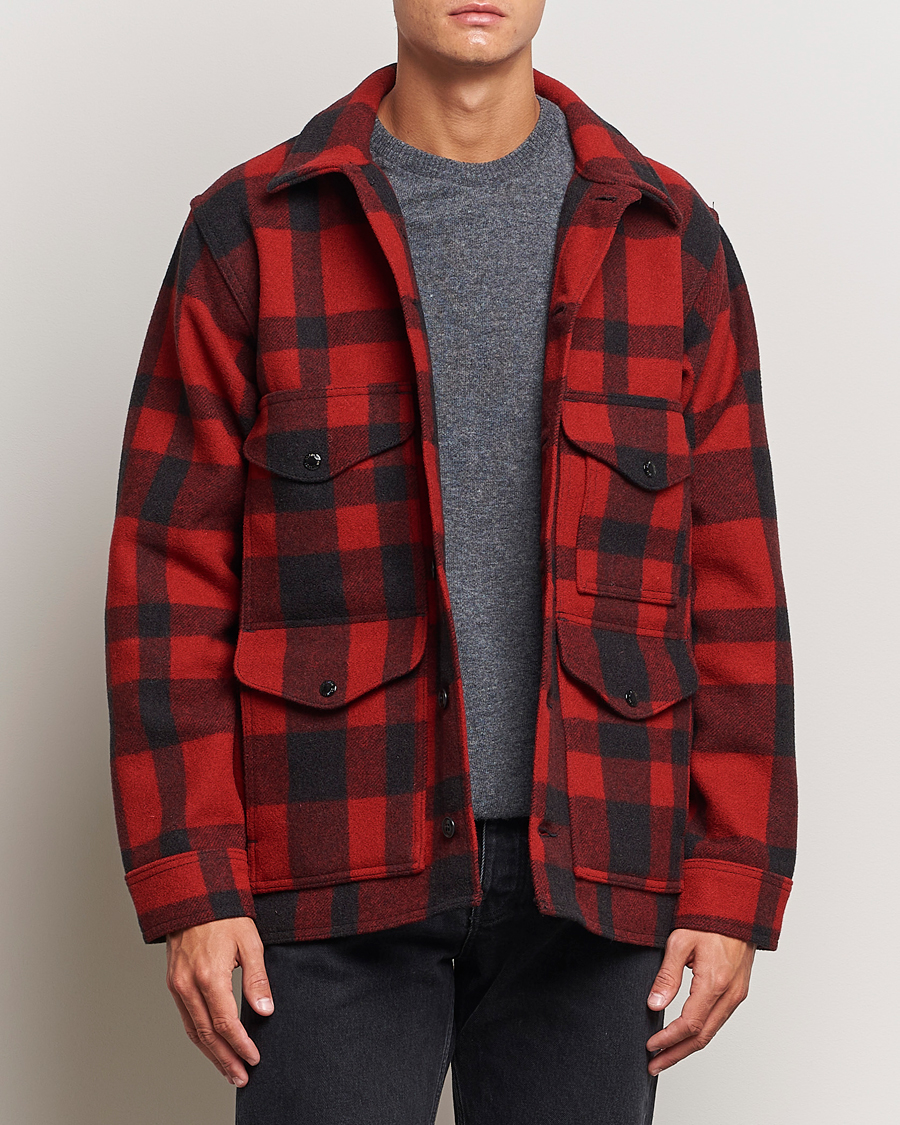 Herren | Jacken | Filson | Mackinaw Wool Cruiser Red/Black Plaid