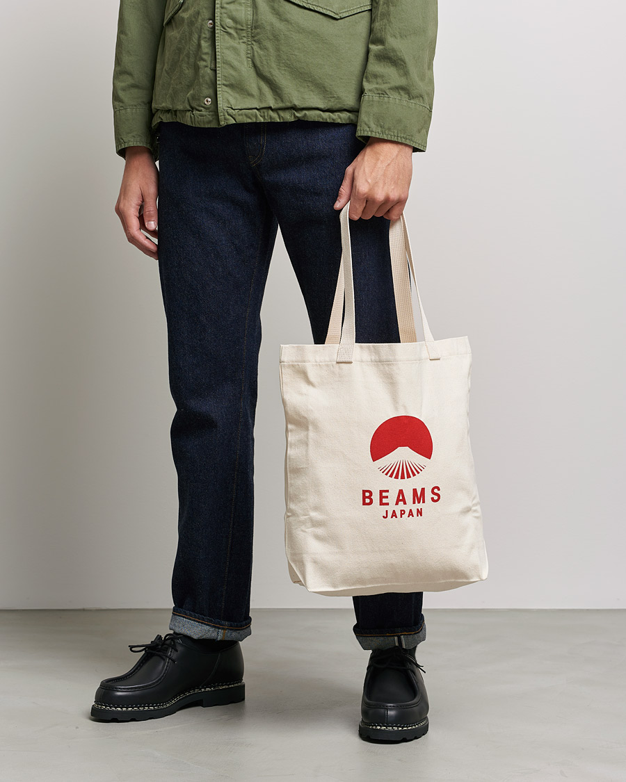 Herren | Japanese Department | Beams Japan | x Evergreen Works Tote Bag White/Red