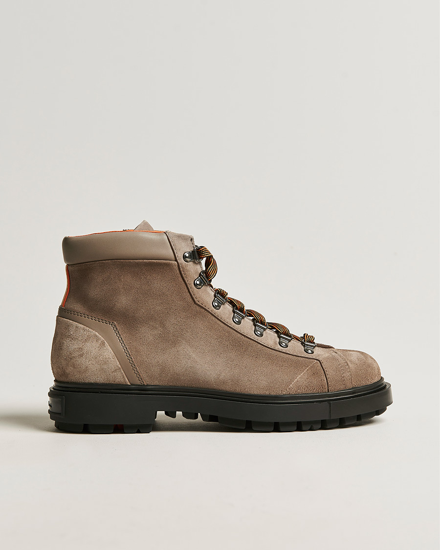 Herren | Santoni Winter Boot Beige Suede | Santoni | Winter Boot Beige Suede